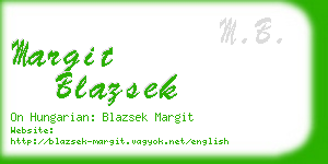 margit blazsek business card